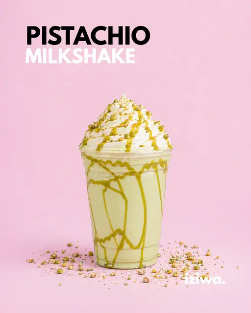 Pistachio milkshake from Iziwa