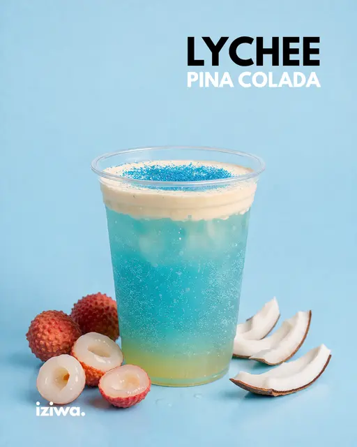 Lychee and pina colada refresher from Iziwa