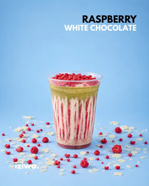 Raspberry and white chocolate matcha from Iziwa